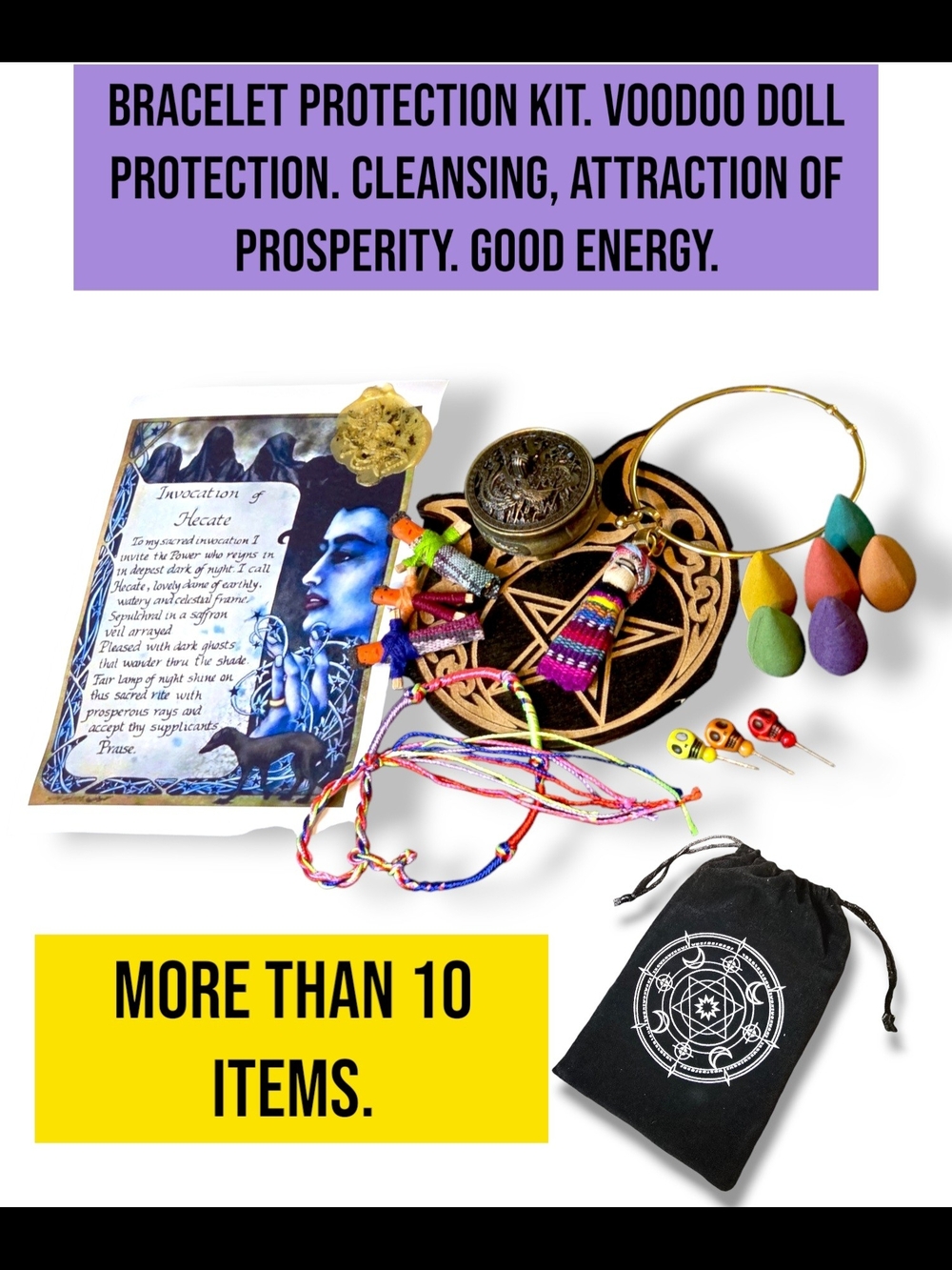 Kit for Protection, Prosperity, and Good Energy. Includes Instruction Manual.